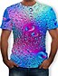 cheap Tank Tops-Men&#039;s T shirt Graphic Beer 3D Print Round Neck Daily Wear Casual / Daily Short Sleeve Print Regular Fit Tops Streetwear Exaggerated Rainbow