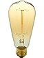 billige Glødelampe-6stk 60 W E26 / E27 ST64 Varm hvit 2200-2300 k Kontor / Bedrift / Mulighet for demping / Dekorativ Glødelampe Vintage Edison lyspære 220-240 V