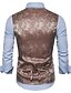 cheap Men&#039;s Christmas Outerwear-Men&#039;s Vest V Neck Polyester Black / Gray / Khaki / Slim