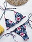 cheap Bikini-Women&#039;s Swimwear Bikini EU / US Size Swimsuit Floral Light Blue Yellow Navy Blue Triangle Bathing Suits Basic
