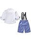 cheap Baby Boys&#039; Clothing Sets-Boys 3D Color Block Shirt &amp; Shorts Formal Set Long Sleeve Summer Active Basic Casual Cotton Spandex Kids Toddler School Party Regular Fit