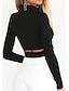 cheap T-Shirts-Women&#039;s Slim T-shirt - Solid Colored Black