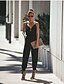 cheap Jumpsuits &amp; Rompers-Women&#039;s Vacation Black Wine Beige Jumpsuit Floral Print