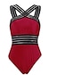 cheap One-Pieces-Women&#039;s One Piece Swimsuit Tummy Control Black Swimwear Bathing Suits
