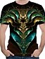 cheap Tank Tops-Men&#039;s Tee T shirt Shirt Graphic Abstract Round Neck Party Casual 3D Print Print Tops Casual Fashion Designer Green / Work / Beach
