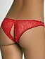 abordables Panties-Mujer Encaje Panti Ultrasexy / Slip - Tallas Grandes Baja cintura Blanco Negro Rojo S M L