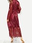cheap Pajamas-Women&#039;s Robes Satin &amp; Silk Nightwear Solid Colored White / Black / Wine S M L