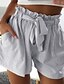 baratos Bottoms-Mulheres Básico Shorts Calças - Sólido Preto Khaki Bege S / M / L