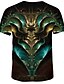 baratos Tank Tops-Homens Camisetas Camiseta Camisa Social Gráfico Abstrato Decote Redondo Festa Casual Impressão 3D Imprimir Blusas Casual Moda Designer Verde / Trabalho / Praia