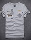 cheap Tank Tops-Men&#039;s T shirt Shirt Graphic Letter Round Neck Slim Tops White Gray Navy Blue