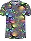 cheap Men&#039;s Socks-Men&#039;s T shirt Graphic Abstract Print Short Sleeve Daily Tops Round Neck Silver / Summer