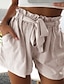 baratos Bottoms-Mulheres Básico Shorts Calças - Sólido Preto Khaki Bege S / M / L