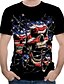 cheap Tank Tops-Men&#039;s Daily T shirt 3D Skull Short Sleeve Print Tops Round Neck Black