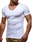 cheap Men&#039;s Socks-Men&#039;s Solid Colored T-shirt - Cotton V Neck Wine / White / Black / Blue / Light gray / Dark Gray
