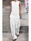 cheap Jumpsuits &amp; Rompers-Women&#039;s Streetwear White Black Jumpsuit Solid Colored / Wide Leg