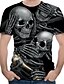 cheap Tank Tops-Men&#039;s Tee T shirt Shirt Graphic 3D Skull Round Neck Casual Daily Short Sleeve Print Tops Basic Designer Big and Tall Black