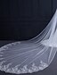 cheap Wedding Accessories-One-tier Lace Applique Edge / Elegant &amp; Luxurious Wedding Veil Cathedral Veils with Appliques / Paillette 157.48 in (400cm) Lace / Tulle / Oval