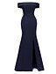 cheap Party Dresses-Women&#039;s Sheath Dress Maxi long Dress Black Wine Navy Blue Sleeveless Solid Color Split Summer Off Shoulder Hot Sexy 2021 S M L XL XXL