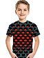 billige T-shirts &amp; Trøjer til Drenge-Børn Baby Drenge T-shirt Kortærmet Trykt mønster 3D Print Farveblok Geometrisk Trykt mønster Blå Rød Rosa Børn Toppe Sommer Aktiv Basale Gade
