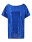 cheap T-Shirts-Women&#039;s Blouse Plain Sequins Off Shoulder Tops Gold