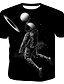 cheap Tank Tops-Men&#039;s T shirt Graphic Round Neck Sports Outdoor Vacation Short Sleeve Print Slim Tops Punk &amp; Gothic Exaggerated Black