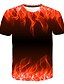 billige Tank Tops-Herre Skjorte T-shirt Grafisk Flamme Rund hals Blå Lilla Orange Grøn Regnbue Afslappet Daglig Kortærmet Trykt mønster Tøj Designer Basale Stor og høj