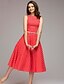 cheap Party Dresses-Women&#039;s Swing Dress Sleeveless Polka Dot Print Basic Slim Red Green Brown S M L XL XXL 3XL 4XL