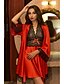 cheap Pajamas-Women&#039;s Lace Mesh Plus Size Sexy Babydoll &amp; Slips Robes Satin &amp; Silk Nightwear Patchwork Solid Colored Wine / Black / Blue S M L