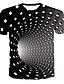 billige T-skjorter og singleter til herrer-Herre Unisex T skjorte T-skjorter Grafisk 3D Print Rund hals Svart Gul Rød Blå Lilla 3D-utskrift Store størrelser Fest Avslappet Kortermet Klær Gatemote Punk og gotisk