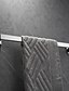 preiswerte Badarmaturen-Bad Handtuchhalter Rechteck Metall Wand Bad Einzelhandtuchhalter poliert silbrig 1pc