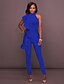 cheap Women&#039;s Jumpsuits-Women&#039;s Basic Elegant Sexy Halter Neck Party Daily Holiday 2021 Yellow Royal Blue White Jumpsuit Backless Solid Color