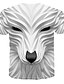 abordables Tank Tops-Hombre Camisa Camiseta Tee Graphic Animal 3D Escote Redondo Blanco Fiesta Casual Impresión 3D Estampado Ropa Moda Design Casual