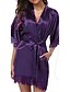 cheap Pajamas-Women&#039;s Lace Super Sexy Satin &amp; Silk Robes Gown Nighty Nightwear Solid Colored White / Black / Blue S M L