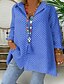cheap Tops &amp; Blouses-Women&#039;s Blouse Shirt Polka Dot Long Sleeve Shirt Collar Basic Tops Blue Red Yellow