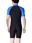 cheap Wetsuits, Diving Suits &amp; Rash Guard Shirts-Dive&amp;Sail Men&#039;s UV Sun Protection UPF50+ Breathable Rash Guard Dive Skin Suit Short Sleeve Front Zip Swimwear Patchwork Swimming Diving Surfing Snorkeling Autumn / Fall Spring Summer / Quick Dry