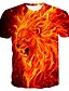 abordables Tank Tops-Hombre Camiseta Gráfico Escote Redondo Talla Grande Diario Mangas cortas Estampado Tops Naranja / Verano