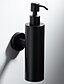 abordables Robinetterie de Baignoire-distributeur de savon en acier inoxydable avec tête de pompe distributeur de lavage des mains moderne noir mat 1pc mural