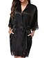 cheap Pajamas-Women&#039;s Lace Super Sexy Satin &amp; Silk Robes Gown Nighty Nightwear Solid Colored White / Black / Blue S M L