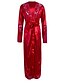 cheap Pajamas-Women&#039;s Plus Size Lace Long Robes Bathrobes Sexy Nightwear Solid Colored White / Black / Red M L XL / Deep V