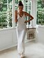 cheap Casual Dresses-Women&#039;s Elegant Sheath Dress - Solid Colored White Gray M L XL