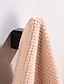 billige Badeværelsestilbehør-3 stk kåbekrog vægmonteret håndklædekrog sort rustfrit stål vintage knagerækker bøjle enkelt dekorativ taske nøgle hatte tøjstativ