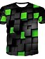 abordables Tank Tops-Hombre Casual Camiseta Gráfico Manga Corta Estampado Tops Escote Redondo Azul Piscina Morado Verde claro / Verano