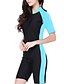 cheap Wetsuits, Diving Suits &amp; Rash Guard Shirts-SBART Women&#039;s UV Sun Protection UPF50+ Breathable Rash Guard Dive Skin Suit Short Sleeve Front Zip Boyleg Swimwear Patchwork Swimming Diving Surfing Snorkeling Spring Summer / Quick Dry / Quick Dry