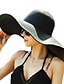 abordables Sombreros-Mujer Básico Vacaciones Playa Sombrero de copa Color sólido Blanco Amarillo Sombrero Protección UV Transpirable / Azul / Naranja / Invierno / Primavera / Verano
