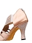 abordables Pumps &amp; Heels-Mujer Zapatos de Baile Latino Zapatos de Salsa Rendimiento Entrenamiento Lentejuelas cristal brillo Tacones Alto Tacón Carrete Cremallera Almendra Negro