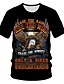 cheap Men&#039;s Socks-Men&#039;s T shirt Graphic Animal Print Short Sleeve Holiday Tops Streetwear Punk &amp; Gothic Black
