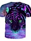 cheap T-Shirts-Women&#039;s Plus Size 3D Graphic Print Loose T-shirt Basic Exaggerated Street Casual / Daily Purple