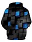 economico Hoodies-Per uomo Unisex 3D Print Color Block 3D Felpa con cappuccio Felpa con cappuccio pullover Stampa 3D Moderno Paese Felpe con cappuccio Felpe Blu Viola Giallo