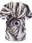 cheap Tank Tops-Men&#039;s T shirt Eye Print Short Sleeve Daily Wear Tops Streetwear Exaggerated Gray