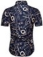 cheap Pants-Men&#039;s Set Graphic Geometric Classic Collar Plus Size Athleisure Vacation Short Sleeve Print Tops Basic Boho Navy Blue / Beach